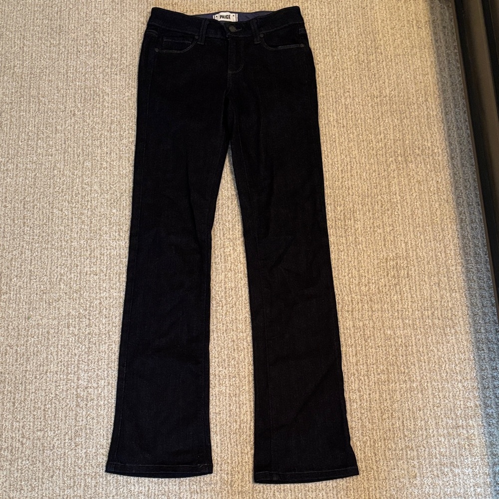 PAIGE Women's Classic Black Straight Leg Jeans
